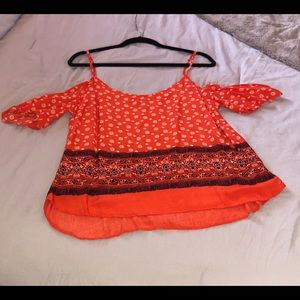 Cold shoulder tank top